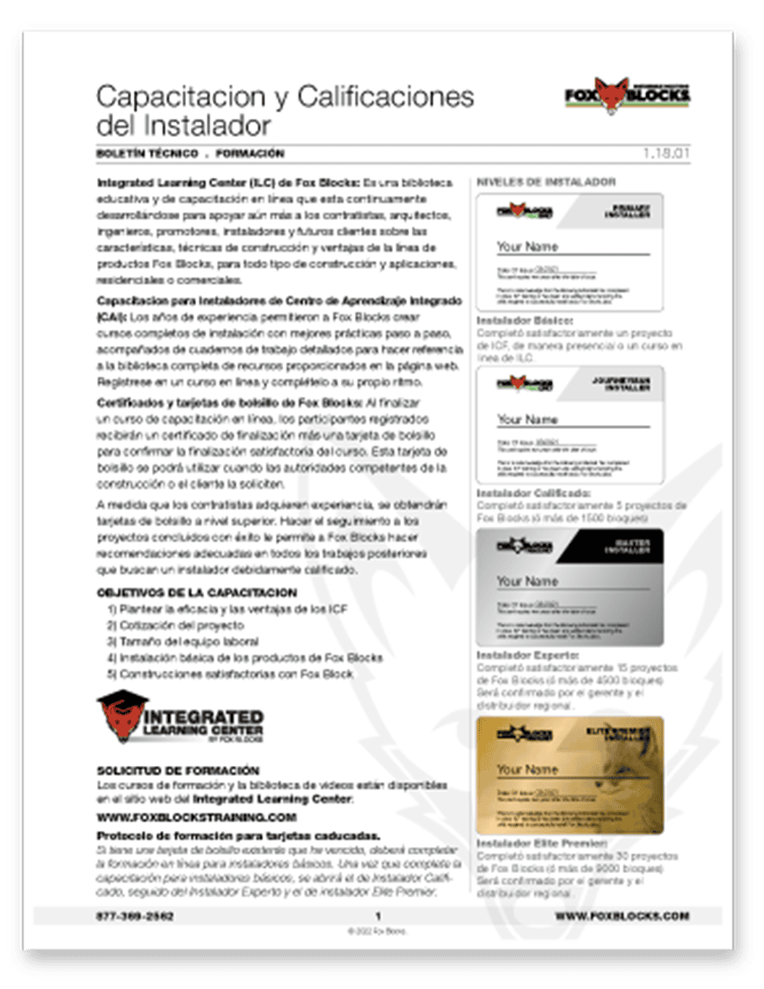 Installer Training - Spanish