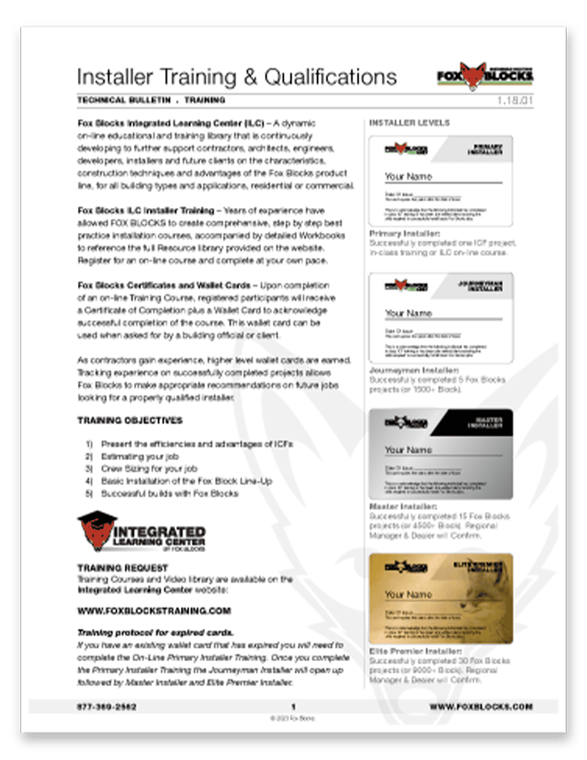 Installer Training & Qualifications